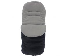 Chancelière/Cosy orteils Compatible avec Obaby Atlas Chase Zezu Tour Monty Twin Poussette Gris