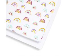 Snuz Drap-housse pour lit de bébé Motif arc-en-ciel Multicolore 390 g