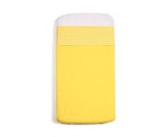 mundo melocotón LIS Drap pour Berceau Jaune