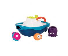 B TOYS - Ensemble de Jouets pour Le Bain avec 1 Bateau Et 3 Poissons - BX1520