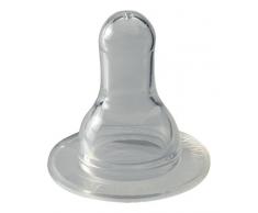 Nip Gourde tétine rond silicone, 0 mois +, M (Lait)