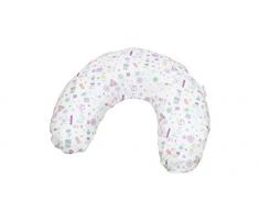 Kuli-Muli 16660 Love Flowers Cassis Housse de coussin Blanc