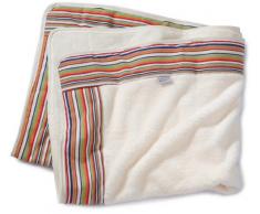 Christiane Wegner Couverture polaire Terry, 75 x 120 cm (Beige/rayures multicolores)