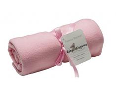 Baby Elegance Unie Couverture en Laine Polaire Rose 70 cm x 90 cm