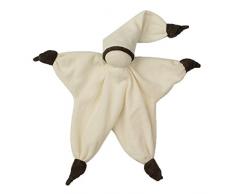 babylonia Peppa Doudou Blanc en Coton Biologique Extra Doux Blanc/Bleu