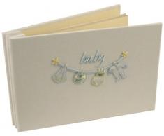 Pink Pineapple Album photo avec corde à linge bleue