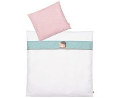 Fehn 060591 Bruno Parure de lit pour bébé avec taie doreiller 35 x 40 cm et housse de couette 80 x 80 cm Multicolore