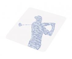 Feel Good Art GOLF-COASTER-01IT Dessous de Verre Extra Brillant avec Motif typographique Moderne 12 x 12 cm Teal Tones