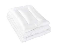 Urra J460-5006-00 Bamboo Parure de lit pour enfant 80 x 80 + 35 x 40 cm (Blanc) 280 g