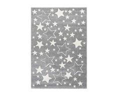 Lalee Tapis Amigo 329 Silver 100% PP-Heatset-Frisée 080 x 150, 100% polypropylène, Argenté, 80x150