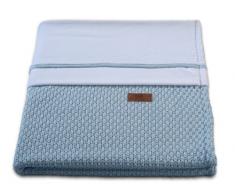 Babys Only Couverture Lit Bébé Robust Maille bleu Ciel (100 x 135 cm) - Bleu clair