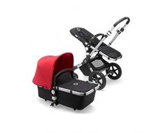 Landeau et Poussette 2 en 1 Bugaboo Cameleon 3 Plus, Noire/Rouge Néon