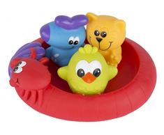 Playgro Jouets de Bain Amis Nageurs, Entièrement étanches, Imperméables et sans impuretés, 4 pièces, Jouets de bain pour Bébés, Dès 6 mois, Sans BPA, Colorés, 40213