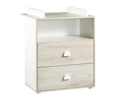 BABY PRICE SM161 Smile Commode à Langer Hêtre Cendré