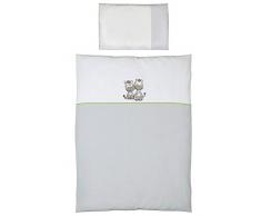 ceba Baby – Linge de lit de 2 pièces de 100 x 135 pour berceau Gris zèbre