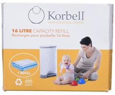 Korbell m250dr1 1x Recharges Poubelle à couches 16 L