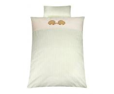 Julius Zöllner 8520110106 - Parure de lit - Housse de lit 100 x 135 cm et sa taie doreiller assortie 40 x 60 cm - Hérisson - vert