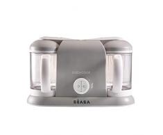 BÉABA, Babycook Duo Robot Bébé 4 en 1 Mixeur-Cuiseur, Cuisson Vapeur rapide 15min , Diversification alimentaire, Petits pots bébé maison, Contenance XXL 2200 ml, White/Silver