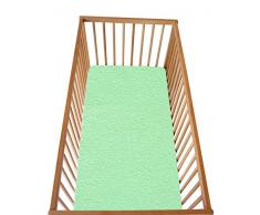cosing 332–101–04 Baby Drap-housse/drap housse éponge pour lit denfant Vert
