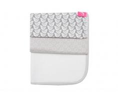 Motherhood Matelas à langer 3 en 1 pour bébé (imperméable) et 2 tapis molletonnés, perméable à lair, 50 x 60 cm, oiseaux gris 2017