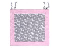 LULANDO Tapis Déveil, Trois Tailles, Coton/Poliester Trois Tailles Disponibles: 120x120 cm, 150x150 cm, 150x200 cm, Couleur: Pink - White Hearts/Grey, Taille: 150 cm x 150 cm