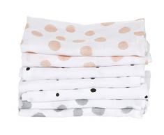 Lot de 7 serviettes de toilette pour bébé en mousseline de coton, 30 x 30 cm, certifié Öko-Tex Standard 100