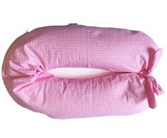 merrymama- Housse de rechange pour coussin allaitement et grossesse cm 190, Rose