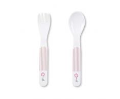 Sterntaler Ensemble couverts, cuillère et fourchette, Motif: Emmi Girl, Âge: Pour les bébés à partir de 6 mois, Rose