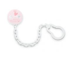 Nuk 10256456 Rose Attache Sucette Pour Bébé, avec clip, la fixation de Tétines avec anneau, 1 pièce, rose