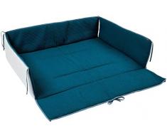 Ideenreich 2550 Tapis de parc gaufré Bleu pétrole 75 x 100 cm
