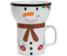 Hungry Heroes Ensemble tasse et bol Motif bonhomme de neige