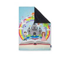 Pepi Leti 685843716129 Couverture pour bébé Motif princesse Minky Gris foncé 100 x 75 cm