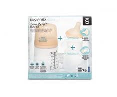 Suavinex Pack Biberon Zerø.Zerø Spécial Allaitement + Tétine + Poche Silicone 180 ml