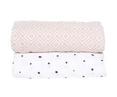 Motherhood Premium Lot de 2 chiffons de protection lavables 100% coton naturel 85 x 110 cm Carré apricot