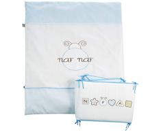 Naf-Naf Set 2 Pièces, Couette + Tour de Lit, 100% Coton Brodé, Ladybird