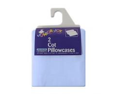 Junior Joy Lit Taie dOreiller en Coton Paquet de 2 Bleu