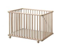 Schardt Parc Bébé Basic 75 x 100 cm Naturel Matière Plastique Bubbles Green