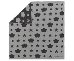 Lorena Canals blc5/55 italienne Couverture en coton peigné, gris clair/gris foncé