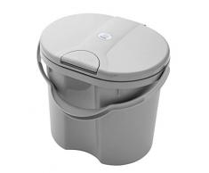 Rotho Babydesign TOP Poubelle pour couches, Couvercle touch, 11 L, À partir de 0 mois, Stone Grey (Gris), 20002 0286