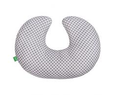 LULANDO Minky Coussin dallaitement en Forme de Croissant pour Nourrissons 55 x 42cm, pour Les Femmes Enceintes, Taie doreiller Échangeable, Coton 100 %, Certificat Oeko-Tex® - Grau