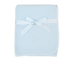 Couverture en laine polaire avec bordure en satin de American Baby Company, 7,6 x 20,3 cm, bleu