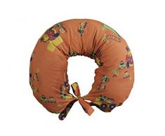 merrymama- Housse de rechange pour coussin allaitement cm 130, Machine Orange