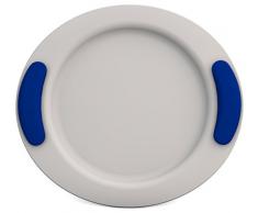 Ornamin Assiette Plate pour Enfants Ø 25 cm Bleu (Modèle 301) / assiette bébé, assiette enfants, assiette plastique