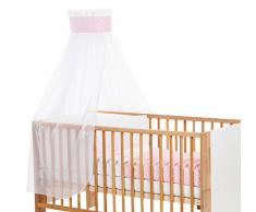 Babybay 400723 Pique Enfant ciel de lit avec bande marron