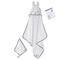 Roba Lot de 3 serviettes de toilette pour bébé avec capuche et serviette de toilette 100% coton éponge