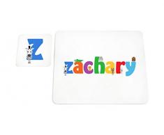 Feel Good Art brillant Set de table et dessous-de-verre pour bébés/bambins (Zachary)