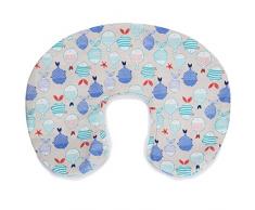 Pekitas FCL-Bfish Housse de coussin dallaitement imprimé Gris B Unisexe