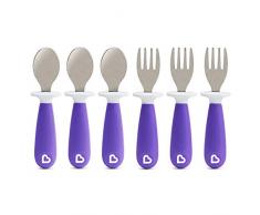 Munchkin Raise Fourchettes et Cuillères, Violet, Lot de 6