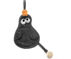 TIMBOO TM-TUTEE-524 5414546070925 Doudou Attache TETINE Canard, 18cm x 14cm, Graphit Noir
