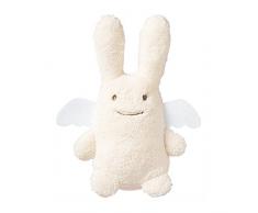 TROUSSELIER - Doudou avec hochet - Ange Lapin - 20 cm de haut - Moderne Chic - Idéal Cadeau de Naissance - Lavable en Machine - Colori Ivoire